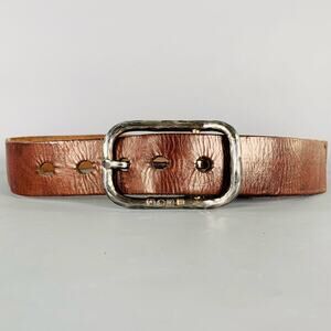 WERKSTATT:MUNCHEN Size 33 Brown Leather Sterling Silver Belt